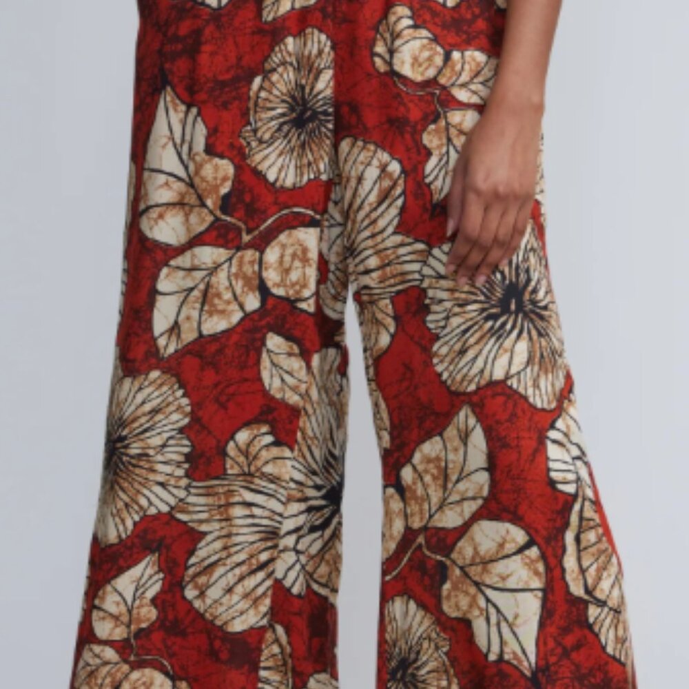High-Waisted Knit Palazzo Pant